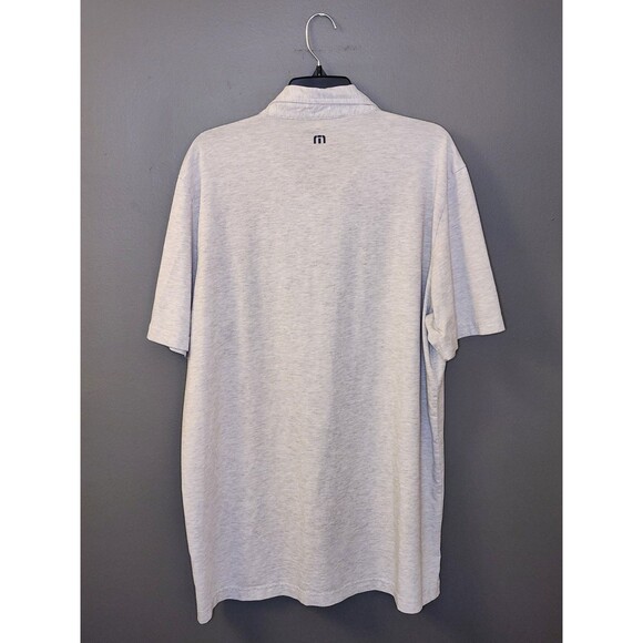 Travis Mathew Polo Shirt Men's 2XL Gray Short Sleeve Golf Stretch Performance - Picture 3 of 7